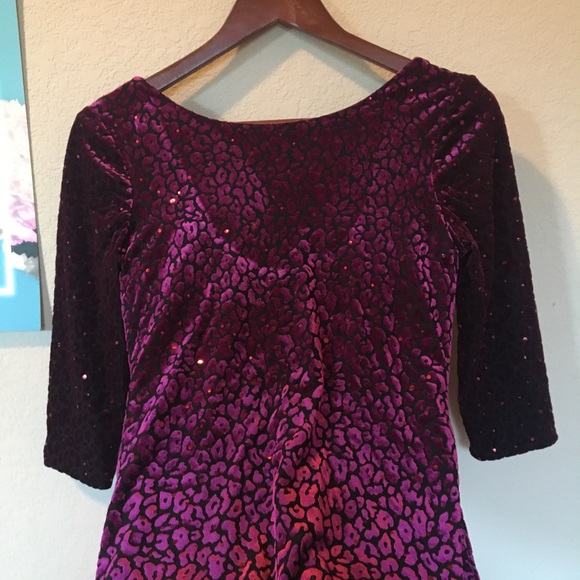 As U Wish Velvet leopard sequin bodycon dress - Picture 2 of 3